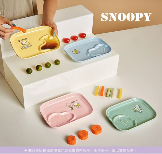 SNOOPY史努比 好朋友陶瓷造型餐盤組-2入組