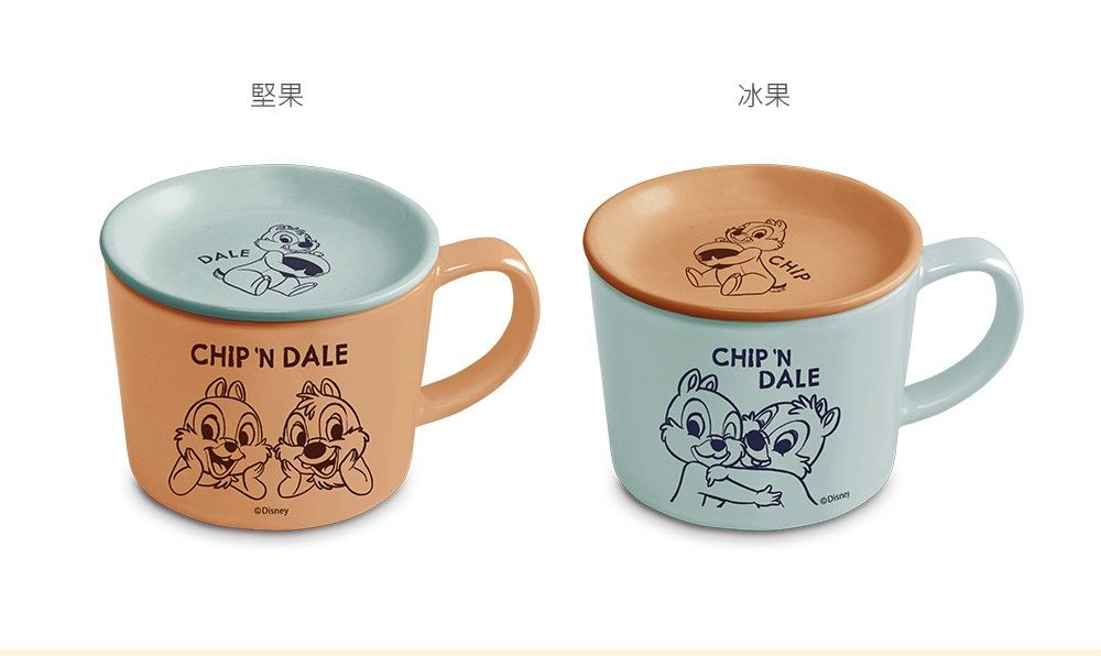 DISNEY迪士尼 麻吉陶瓷馬克杯加蓋二件組420ML(買一送一)