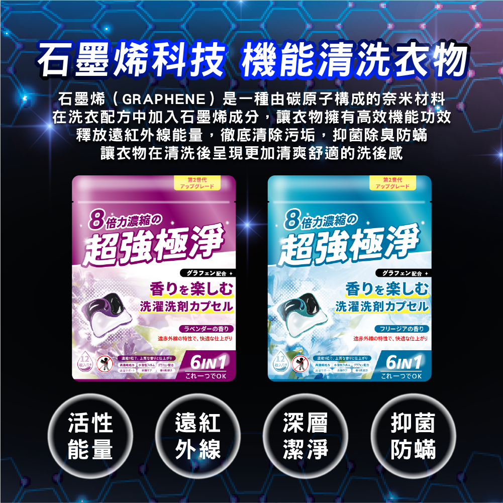 石墨烯香氛洗衣膠球 - 2代升級  小蒼蘭、薰衣草各一袋