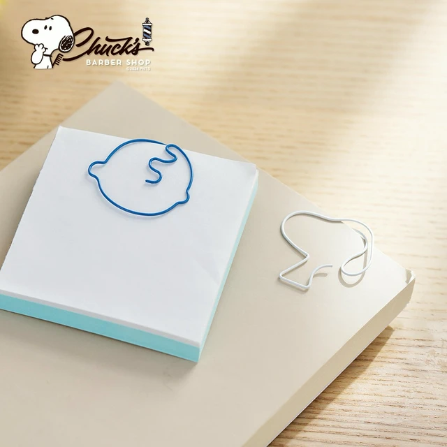 SNOOPY 史努比 復古理髮廳造型迴紋針置物盒2入組