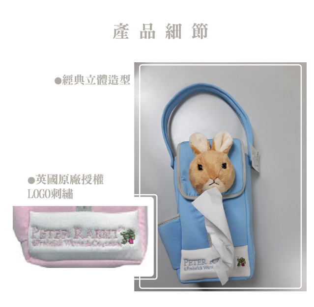 PETER RABBIT 彼得兔經典掛式面紙套 ★英國原廠授權｜百年經典品牌 ★適合各式場合裝飾 (可另加購復古面紙盒)