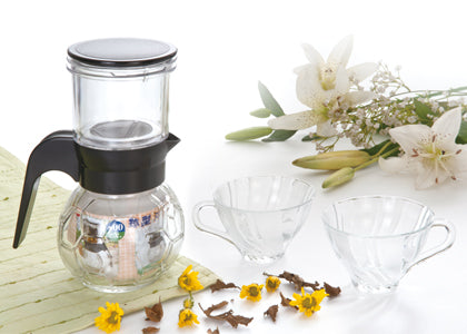 Z-32 600cc球型沖泡壺+2入玻璃杯 Z-32.臺灣製造