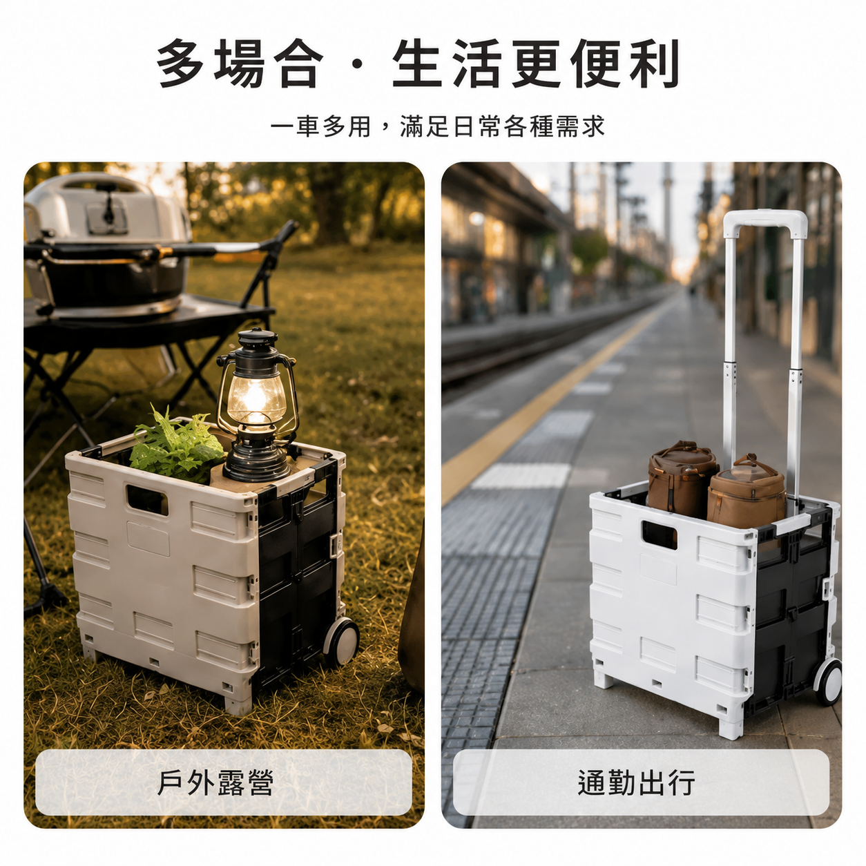 日本 OICHAN 都會折疊購物車-40L