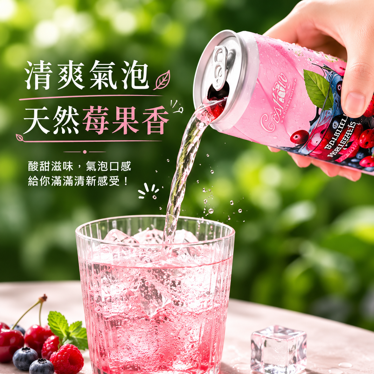 HSUNLU 莓果氣泡飲330ML*12瓶/箱